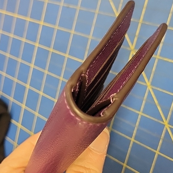 Kate Spade Laurel Way Large Wallet Purple w Gold Accent Wallet - Picture 5 of 12